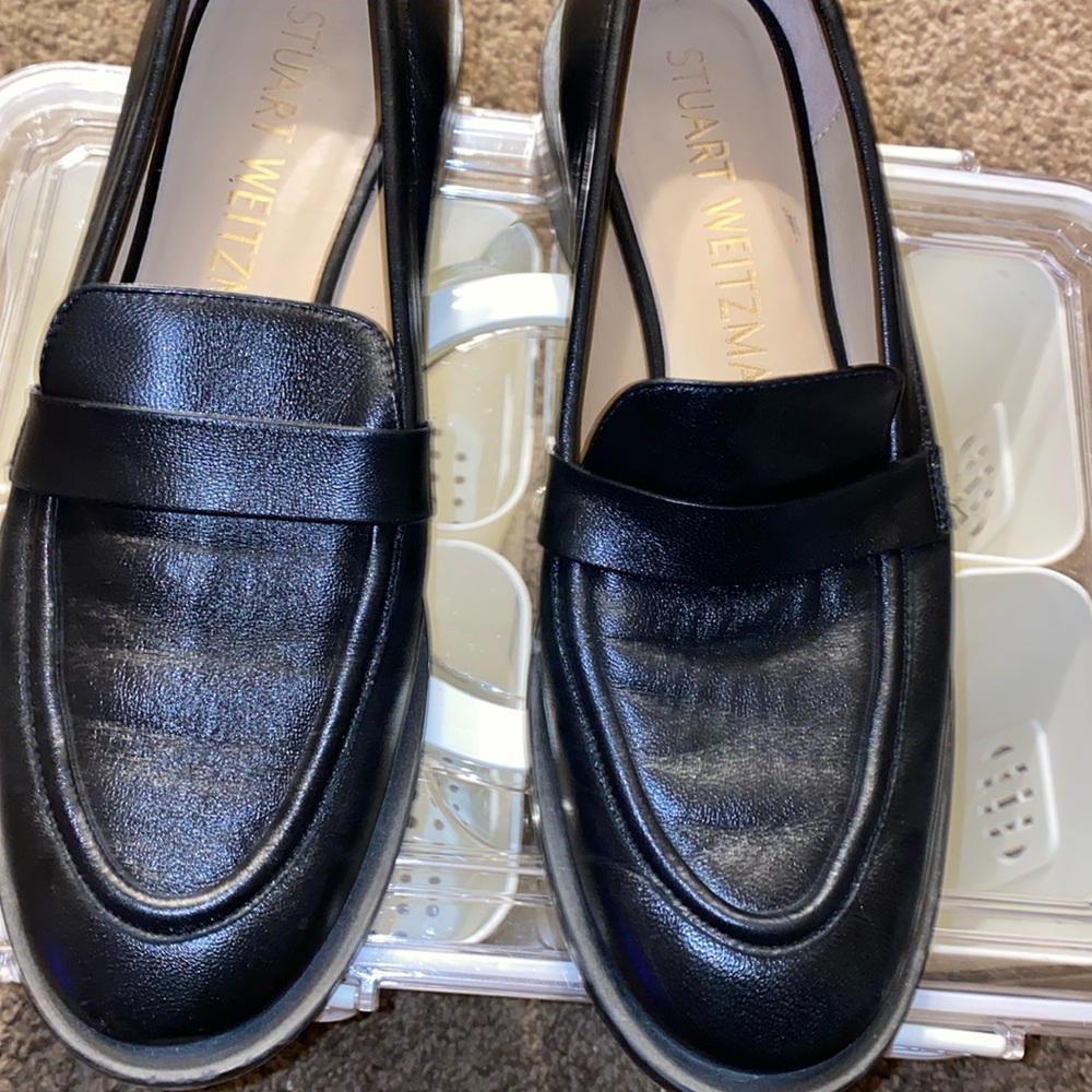Stuart Weitzman Palmer Black Loafer Shoes 9